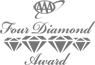 The image displays a logo with the text "Four Diamond Award" and four diamond shapes underneath it, signifying excellence.