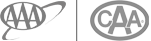 The image shows logos for AAA (American Automobile Association) and CAA (Canadian Automobile Association).